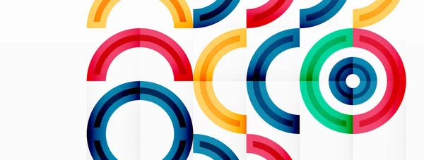 Kleurrijke Cirkel Abstracte Achtergrond Sjabloon Voor Behang Banner Presentatie Achtergrond — Stockvector