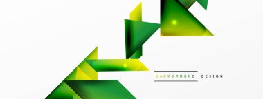 Dinamik 3d geometrik soyut arkaplan. Üçgenler ve diğer basit formlar. Duvar Kağıdı, Sancak, Arkaplan, Kart, Kitap İllüstrasyonu, İniş Sayfası