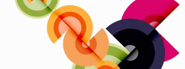 Gölgeler ile çevreler küçük geometrik bileşim soyut arkaplan