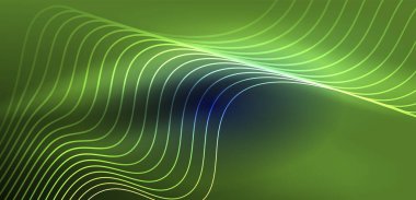 Soyut arkaplan neon dalgası. Duvar kağıdı, afiş, arkaplan, iniş sayfası, duvar resimleri, davetiyeler, posterler için yüksek teknoloji tasarımı