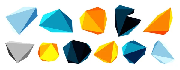 Baja Poli Triángulo Elementos Diseño — Vector de stock