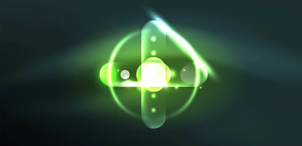 นหล งวงกลมเทคโนแสงน ออนท องแสงแบบอ กษร — ภาพเวกเตอร์สต็อก