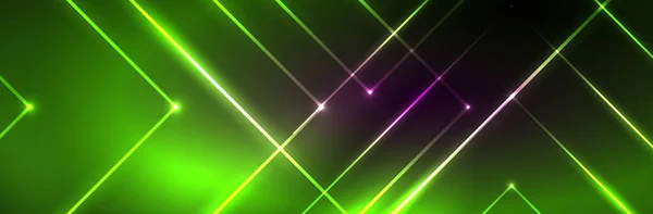 Neonově Zářící Vlnové Linie Magický Koncept Osvětlení Vesmíru Vektorová Ilustrace — Stockový vektor