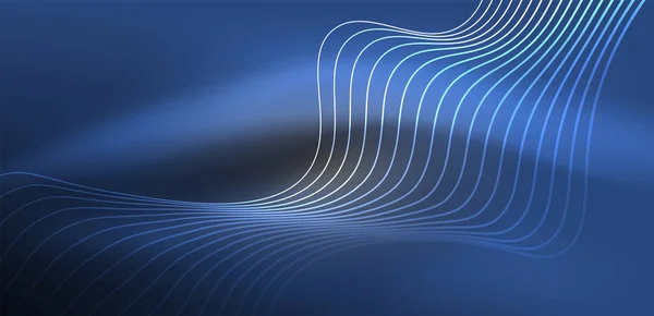 抽象的な背景ネオン波 バナー ランディングページ 壁アート 招待状 プリント ポスターのハイテクデザイン — ストックベクタ