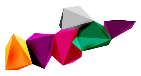 Low Poly Triangle Design Elements Geometric Concept Banner Background Wallpaper — Stock Vector