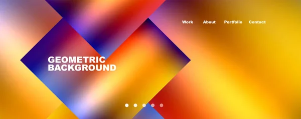 Minimalist Geometric Abstract Background Fluid Gradients Vector Illustration Wallpaper Banner — Archivo Imágenes Vectoriales