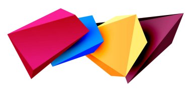 Vektör 3d düşük polimetrik üçgen geometrik tasarım elementleri