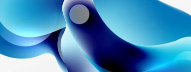 Fluid abstract background. Liquid color gradients composition. Round shapes and circle flowing design for wallpaper, banner, background or landing