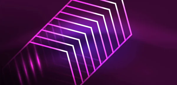 Abstrakter Hintergrund Techno Neon Sechsecke Tech Vektorillustration Für Tapeten Banner — Stockvektor