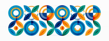 Renkli çember soyut arkaplan. Duvar kağıdı, afiş, sunum, arkaplan şablonu