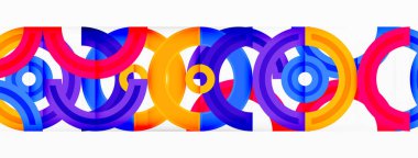 Renkli çember soyut arkaplan. Duvar kağıdı, afiş, sunum, arkaplan şablonu