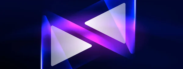 Neon Světla Hacking Geometrické Pozadí Virtuální Realita Nebo Umělé Inteligence — Stockový vektor