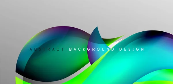 Abstract Elegant Flowing Shapes Background Fluid Gradient Colors Template Covers — Stock Vector