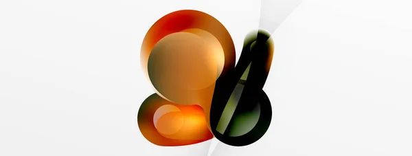 Fluid Abstract Background Liquid Color Gradients Composition Shapes Circle Flowing — 스톡 벡터