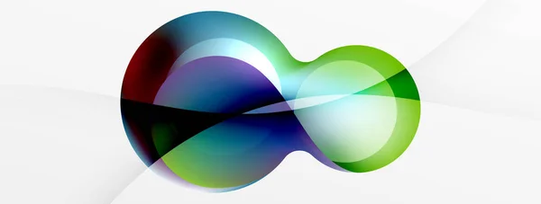 Fluid Abstract Background Liquid Color Gradients Composition Shapes Circle Flowing — 图库矢量图片