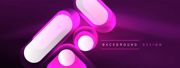 Neon Circle Abstract Background Template Wallpaper Banner Presentation Background — Stock Vector