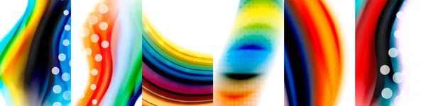 Yumuşak Bulanık Çok Renkli Dalgaları Olan Büyüleyici Bir Arka Plan — Stok Vektör