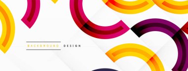 Değişik tonlara ve renklere sahip canlı ve göz alıcı bir tasarıma sahip renkli çemberler girdap ve dinamik bir etki yaratıyor.