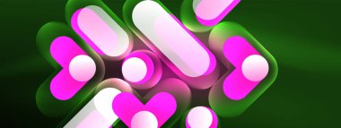 Neon dairesi soyut arkaplan. Duvar kağıdı, afiş, sunum, arkaplan şablonu