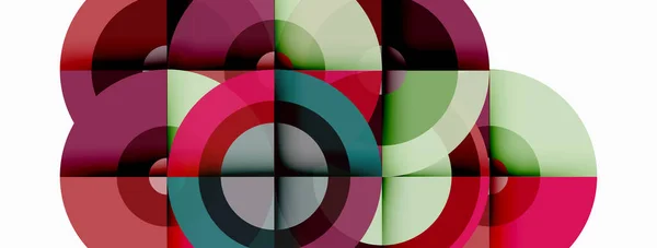 Círculos Con Sombras Moda Mínima Composición Geométrica Fondo Abstracto — Archivo Imágenes Vectoriales