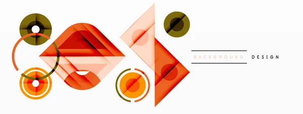 Triangoli Colorati Cerchi Sfondo Astratto Progettazione Carta Parati Banner Sfondo — Vettoriale Stock
