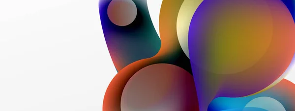 Fluid Abstract Background Liquid Color Gradients Composition Shapes Circle Flowing — Vector de stock