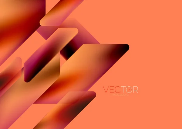 Fluid Color Dynamic Geometric Shapes Abstract Background Vector Illustration Wallpaper — Wektor stockowy