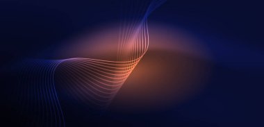 Soyut arkaplan neon dalgası. Duvar kağıdı, afiş, arkaplan, iniş sayfası, duvar resimleri, davetiyeler, posterler için yüksek teknoloji tasarımı