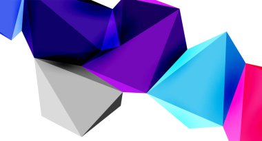 3d düşük poli üçgen tasarım elementleri
