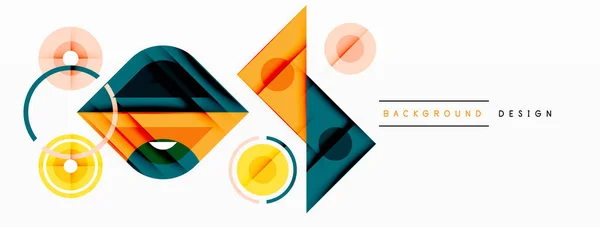 Красочные Треугольники Круги Абстрактный Фон Дизайн Обоев Баннер Фон Целевая — стоковый вектор