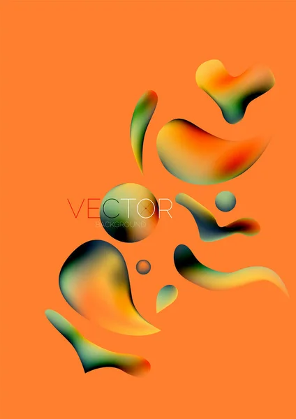 Stock vector Fluid water drop shape composition abstract background. Vector illustration for banner background or landing page