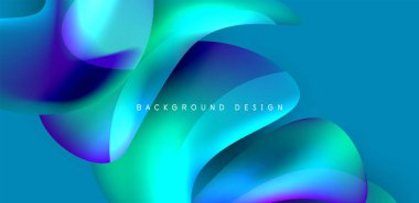 Sıvı renkli 3D elementler soyut arkaplan