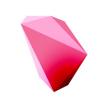 Soyut düşük polyester taş tasarımı. Geometrik 3d vektör tasarım ögesi