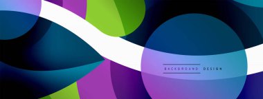 Yaratıcı geometrik duvar kağıdı. Asgari soyut arkaplan. Duvar kağıdı arkaplanı veya iniş sayfası için daire dalga ve yuvarlak şekiller kompozisyon vektör çizimi