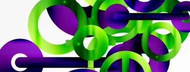 Minimum geometrik soyut arkaplan. Çember, çizgi ve yuvarlak şekiller tasarımı. Duvar kağıdı, afiş, arkaplan veya iniş için moda tekno iş şablonu