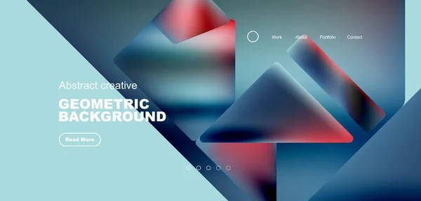 Triangles Aux Couleurs Fluides Fond Abstrait Géométrique Techno Concept Entreprise — Image vectorielle