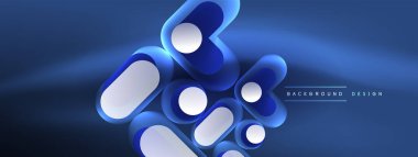 Parlak yuvarlak şekiller soyut arkaplan. Duvar kağıdı, afiş, sunum, arkaplan şablonu