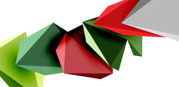 Låg Poly Triangel Designelement — Stock vektor