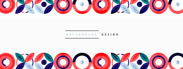 Barevné Kruhy Abstraktní Pozadí Tech Design Pro Tapety Banner Pozadí — Stockový vektor