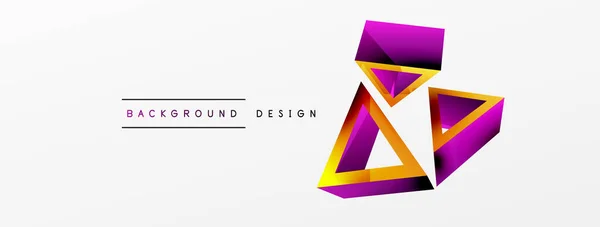 Triangle Abstract Background Vector Basic Shape Technology Business Concept Composition – stockvektor