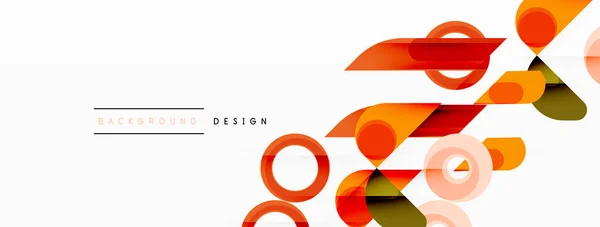 Triângulos Coloridos Círculos Fundo Abstrato Design Para Papel Parede Banner —  Vetores de Stock