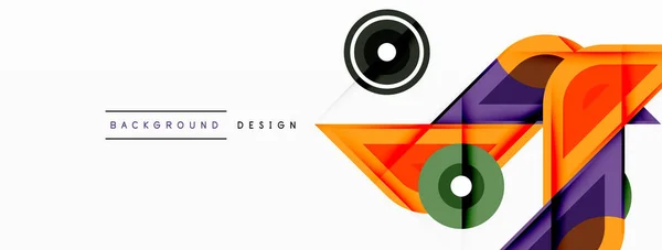 Красочные Треугольники Круги Абстрактный Фон Дизайн Обоев Баннер Фон Целевая — стоковый вектор