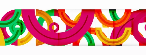 Круги Расположены Сетке Шаблона Абстрактного Фона Имеют Диапазон Различных Цветов — стоковый вектор