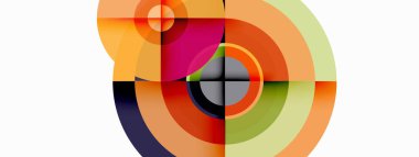 Gölgeler ile çevreler küçük geometrik bileşim soyut arkaplan