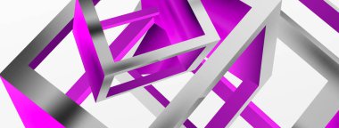 3D cube shapes vector geometric background. Trendy techno business template for wallpaper, banner, background or landing