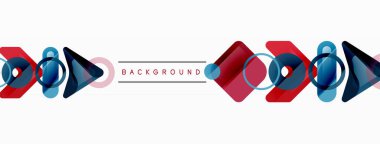 Renkli geometrik soyut arkaplan. En küçük üçgen ve kare şekilleri bileşimi