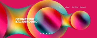 Round shapes and circles geometric abstract background. Vector Illustration For Wallpaper, Banner, Background, Card, Book Illustration, landing page