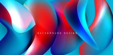 Soyut arkaplan renklerine sahip güzel sıvı şekiller