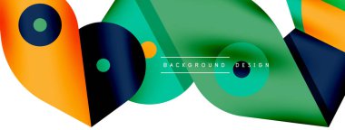 Minimum geometrik duvar kağıdı. Yaratıcı soyut arka plan. Duvar kağıdı arkaplanı ya da iniş sayfası için basit çizgiler ve daire kompozisyon vektör illüstrasyonu