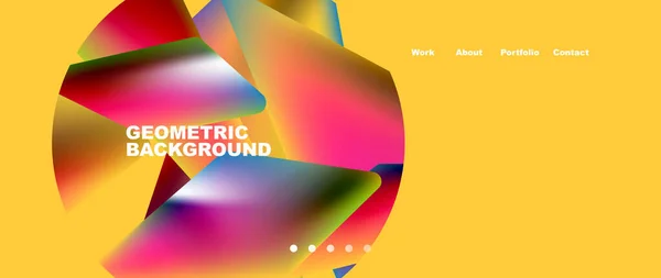 Abstract Geometric Landing Page Creative Background Wallpaper Banner Background Web — ストックベクタ